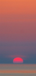 釜谷浜の夕陽
